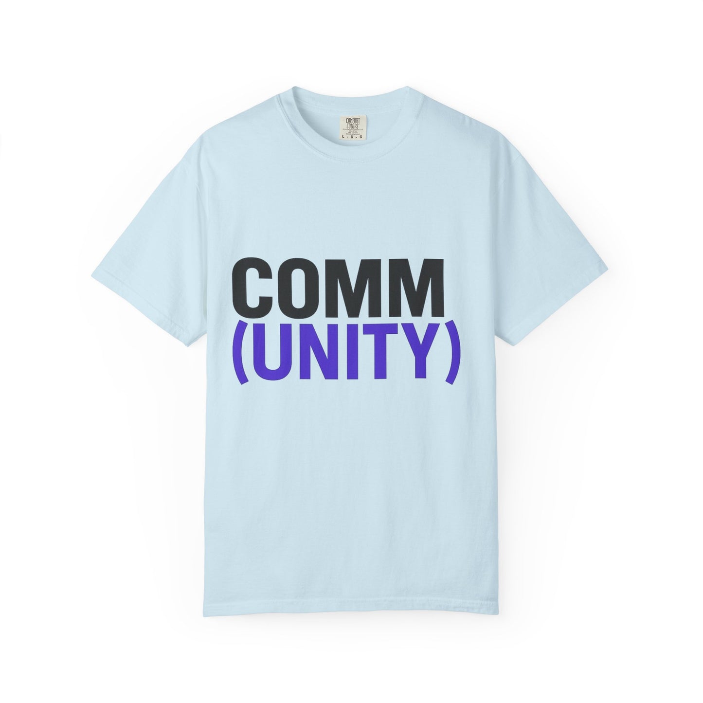 Unisex Garment-Dyed T-Shirt - 'COMM (UNITY)' Graphic Tee for Connection & Community