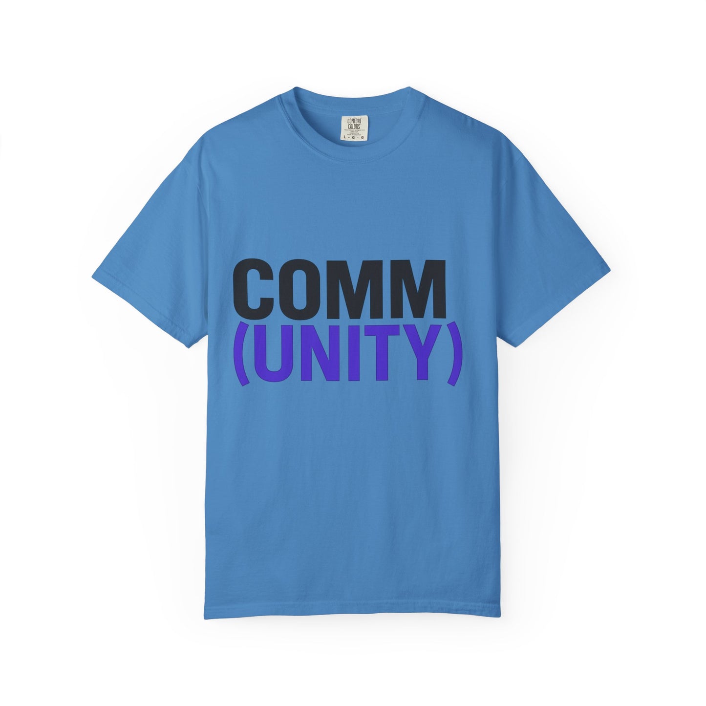Unisex Garment-Dyed T-Shirt - 'COMM (UNITY)' Graphic Tee for Connection & Community