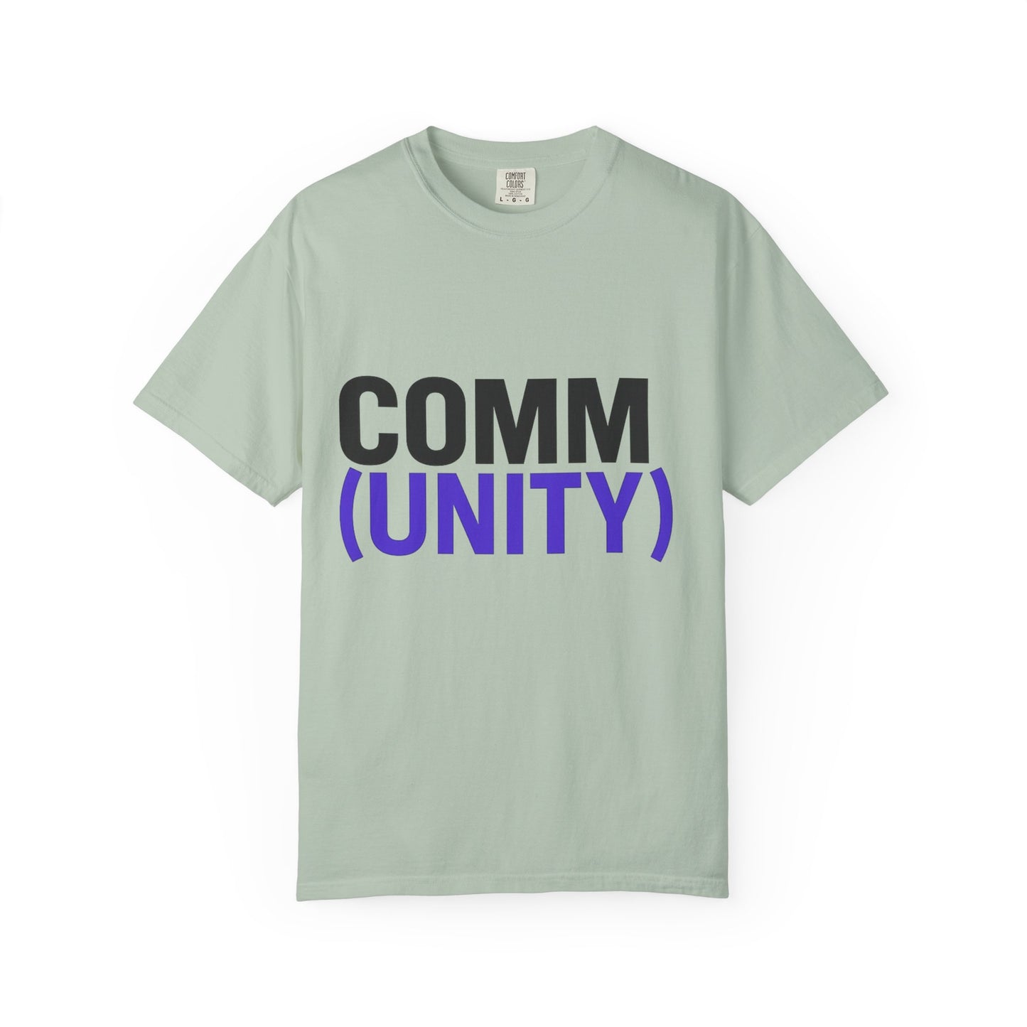 Unisex Garment-Dyed T-Shirt - 'COMM (UNITY)' Graphic Tee for Connection & Community