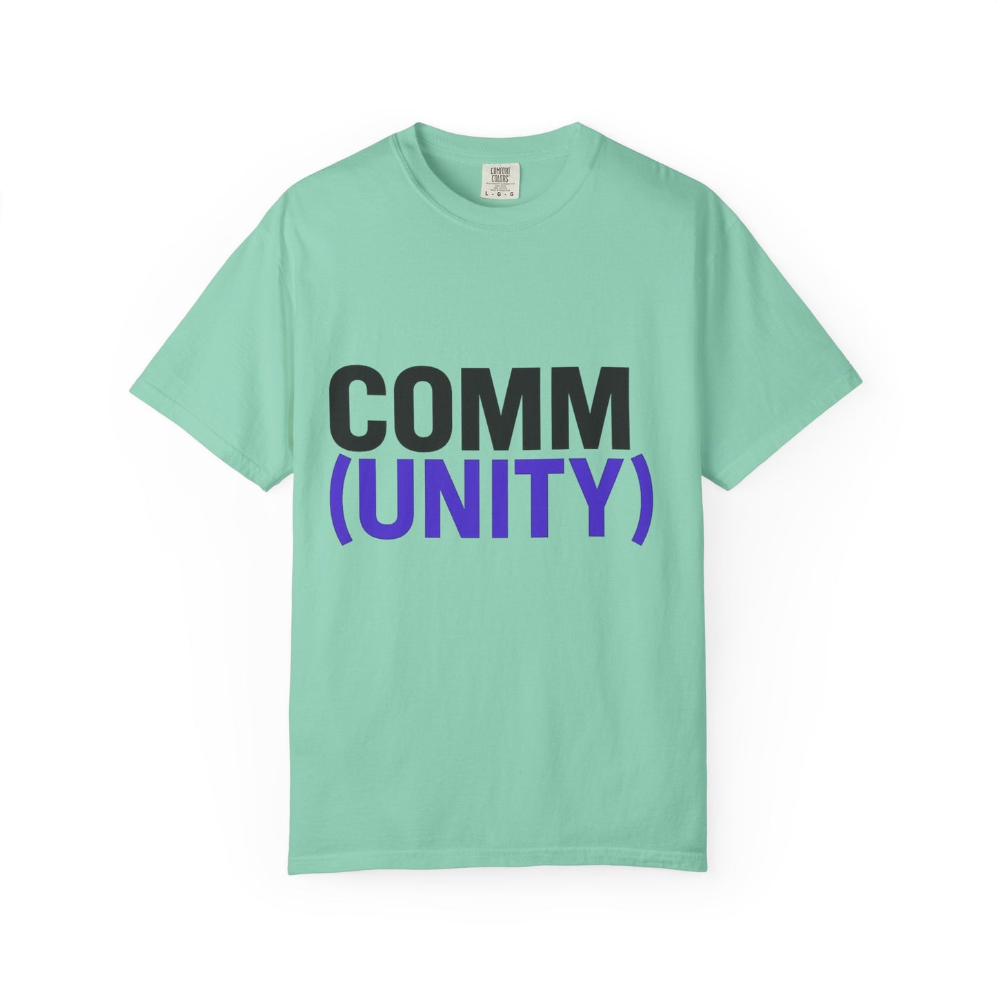 Unisex Garment-Dyed T-Shirt - 'COMM (UNITY)' Graphic Tee for Connection & Community