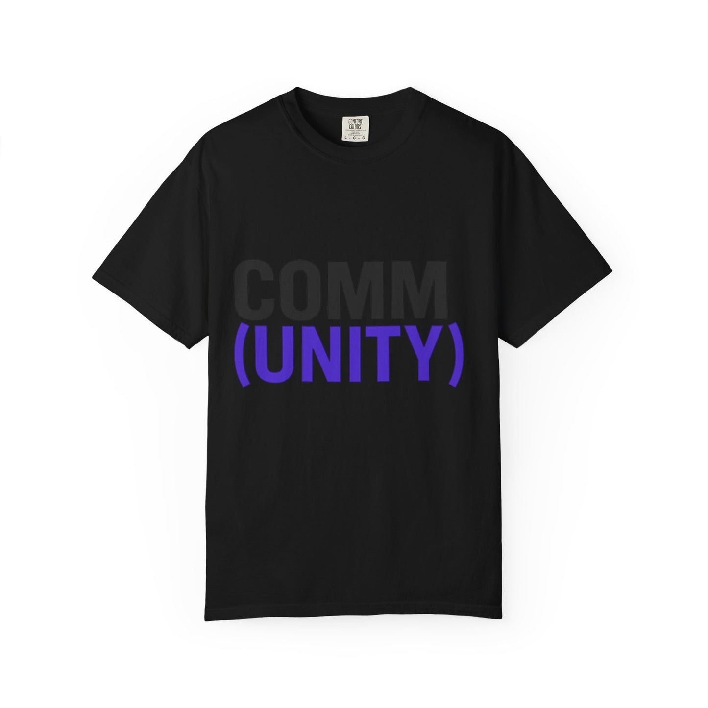 Unisex Garment-Dyed T-Shirt - 'COMM (UNITY)' Graphic Tee for Connection & Community