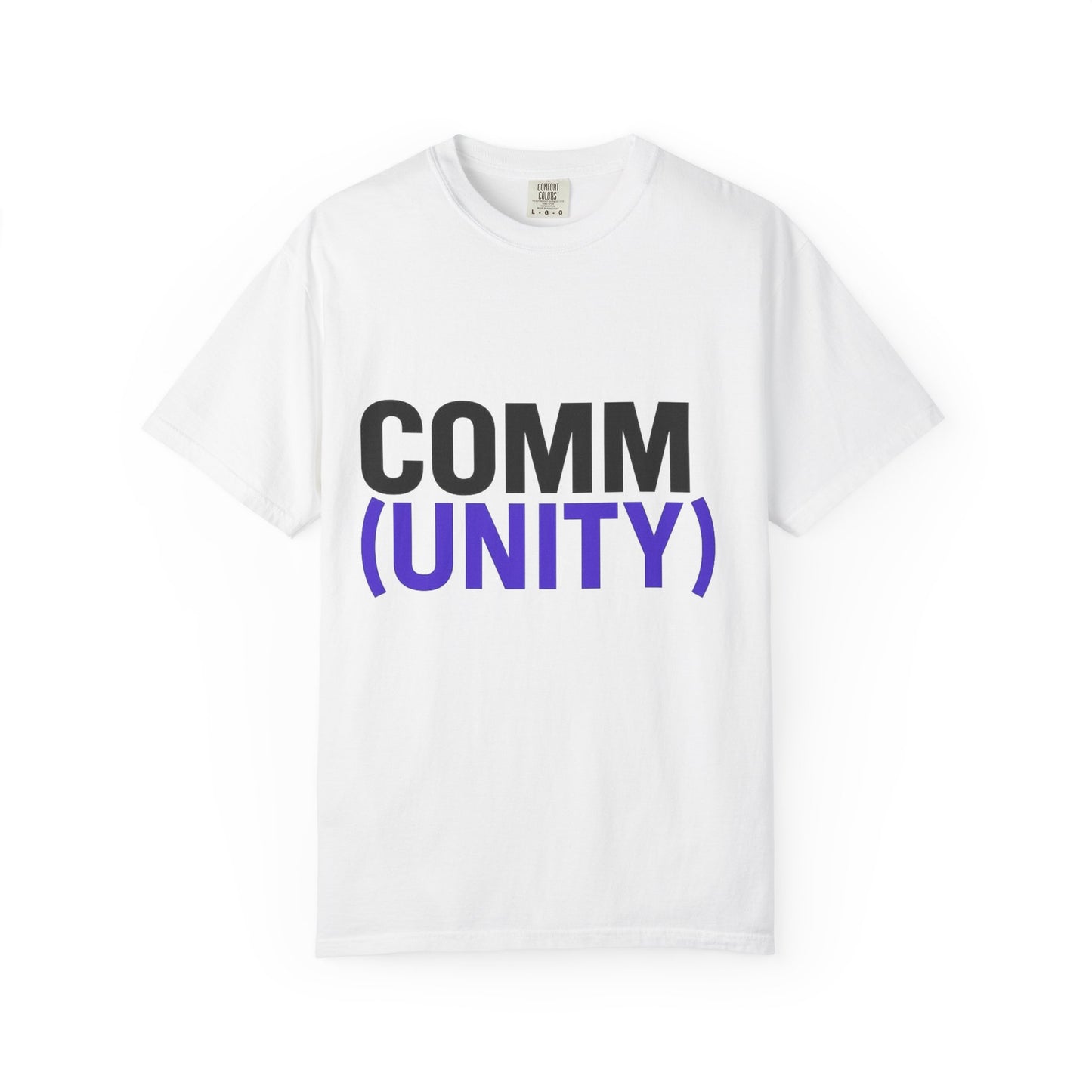 Unisex Garment-Dyed T-Shirt - 'COMM (UNITY)' Graphic Tee for Connection & Community