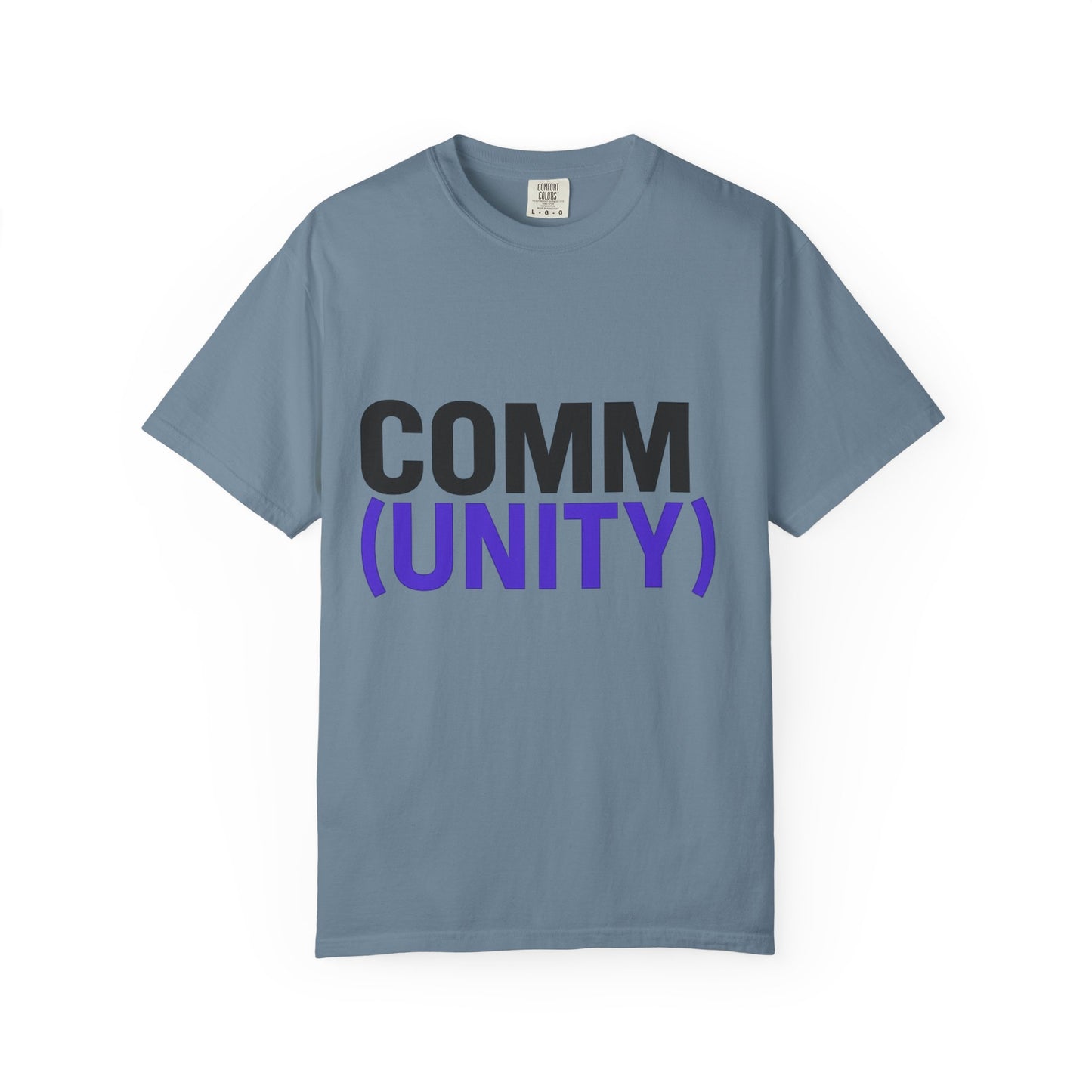 Unisex Garment-Dyed T-Shirt - 'COMM (UNITY)' Graphic Tee for Connection & Community