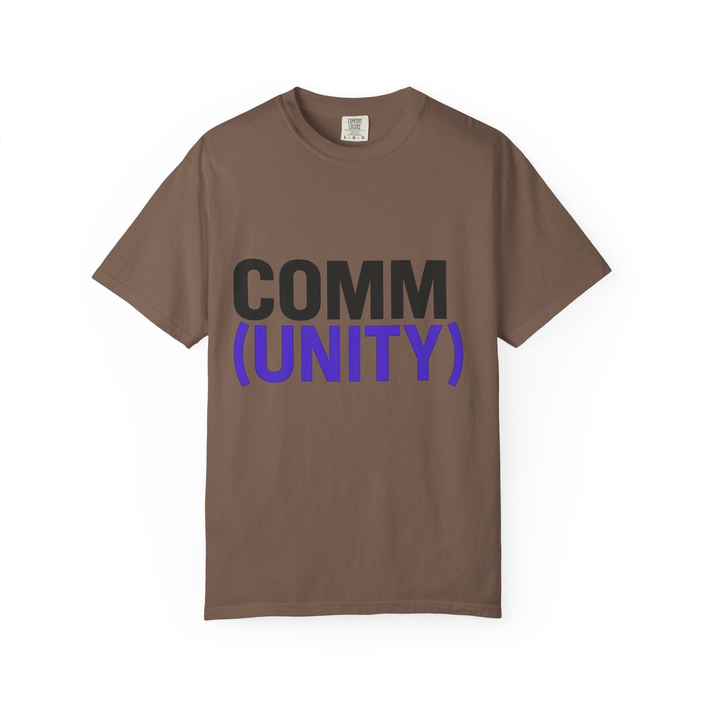 Unisex Garment-Dyed T-Shirt - 'COMM (UNITY)' Graphic Tee for Connection & Community