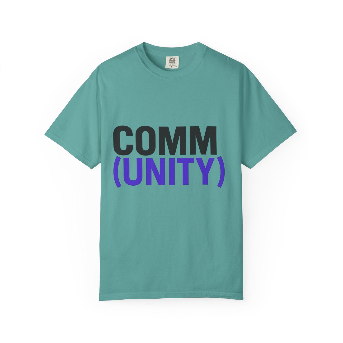 Unisex Garment-Dyed T-Shirt - 'COMM (UNITY)' Graphic Tee for Connection & Community