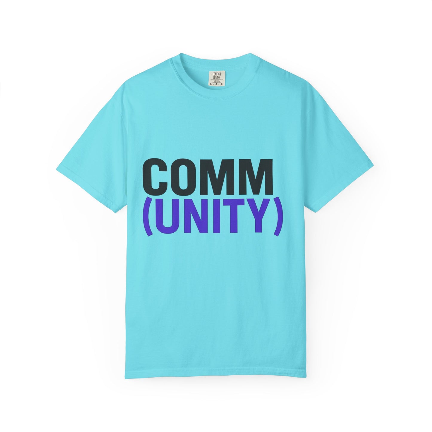 Unisex Garment-Dyed T-Shirt - 'COMM (UNITY)' Graphic Tee for Connection & Community