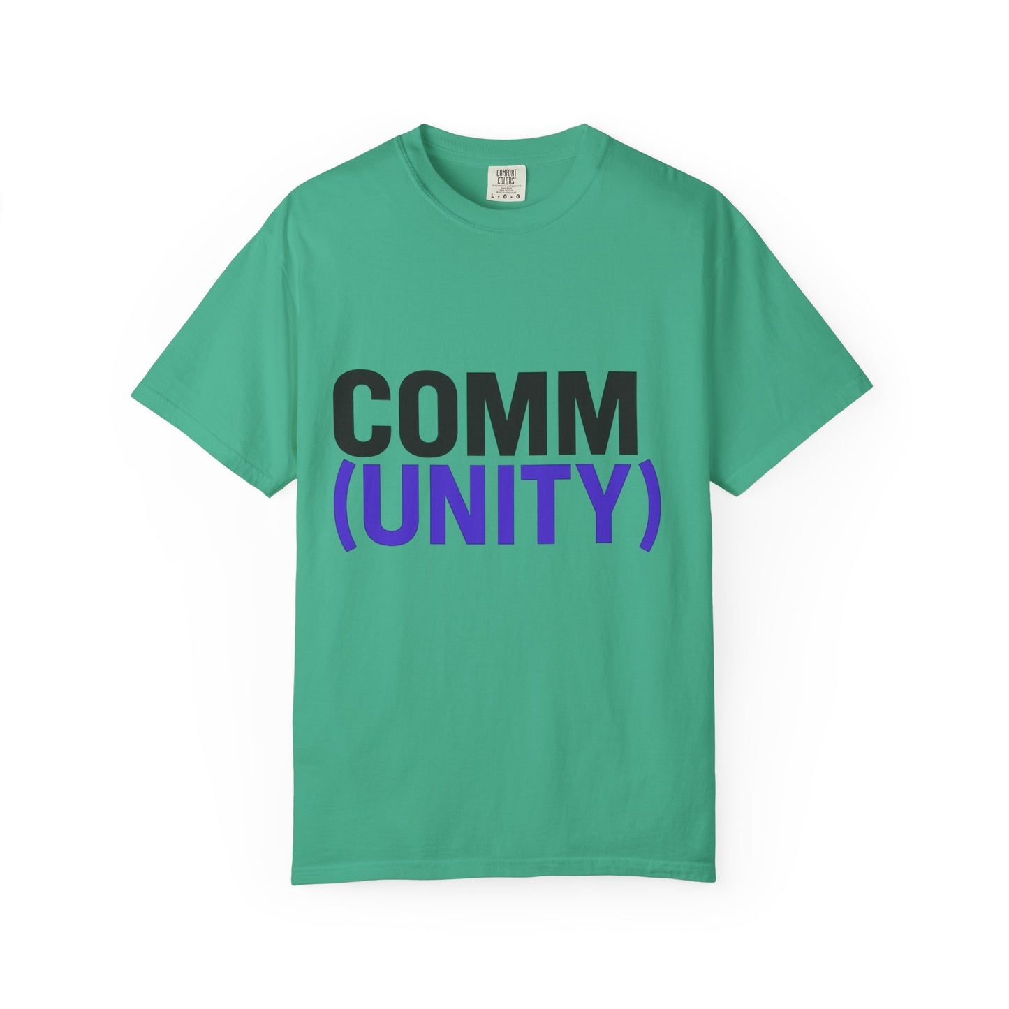 Unisex Garment-Dyed T-Shirt - 'COMM (UNITY)' Graphic Tee for Connection & Community