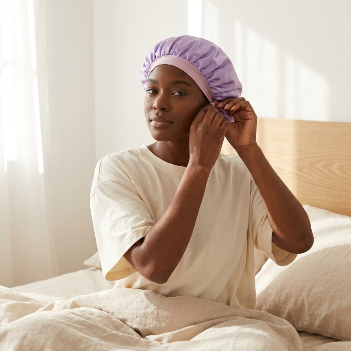 Lavender Purple Tie (Adult Bonnet)