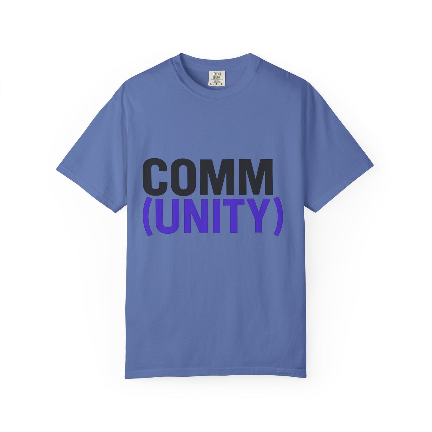 Unisex Garment-Dyed T-Shirt - 'COMM (UNITY)' Graphic Tee for Connection & Community