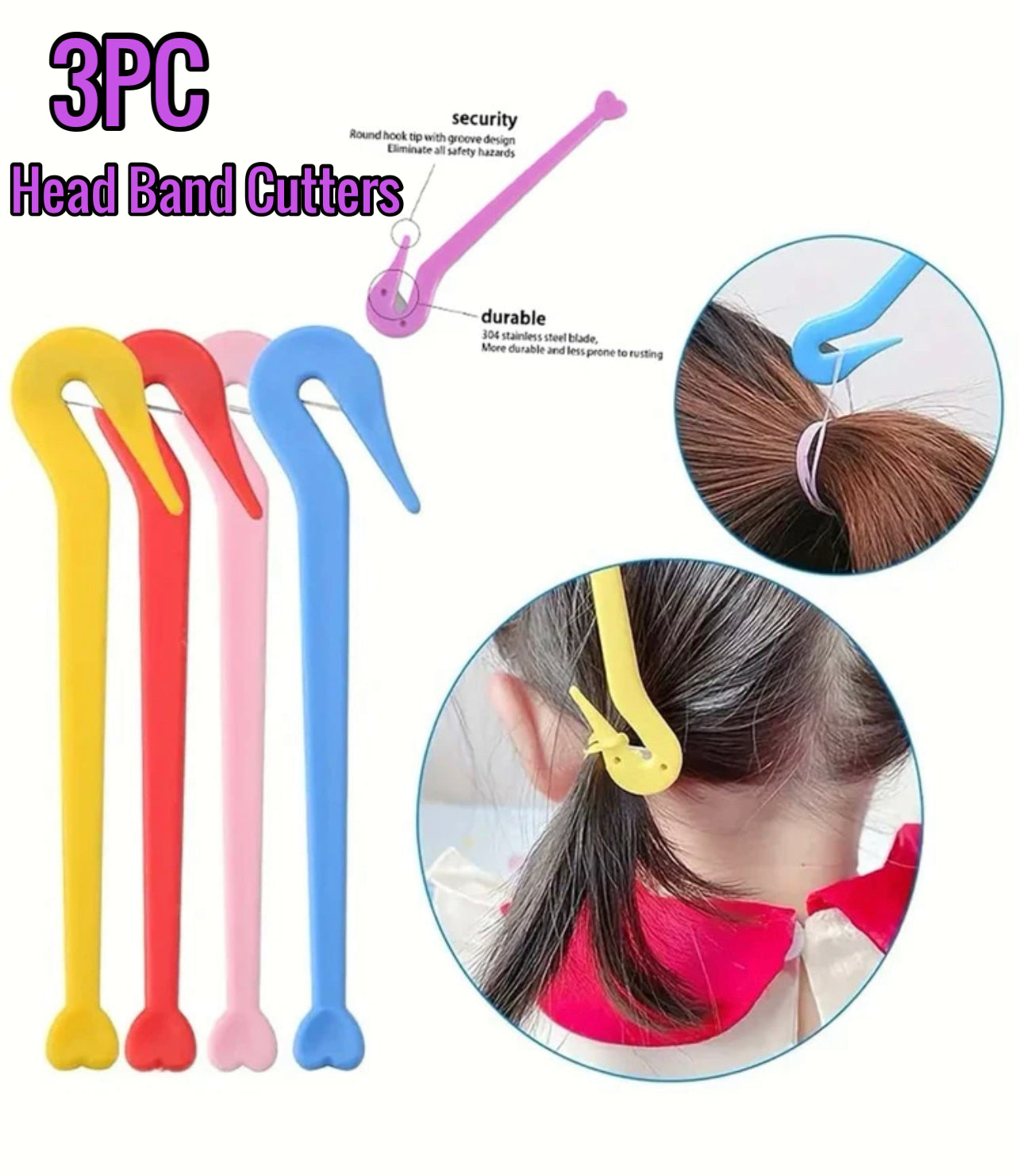 3 Pck Rubber Band Cutter