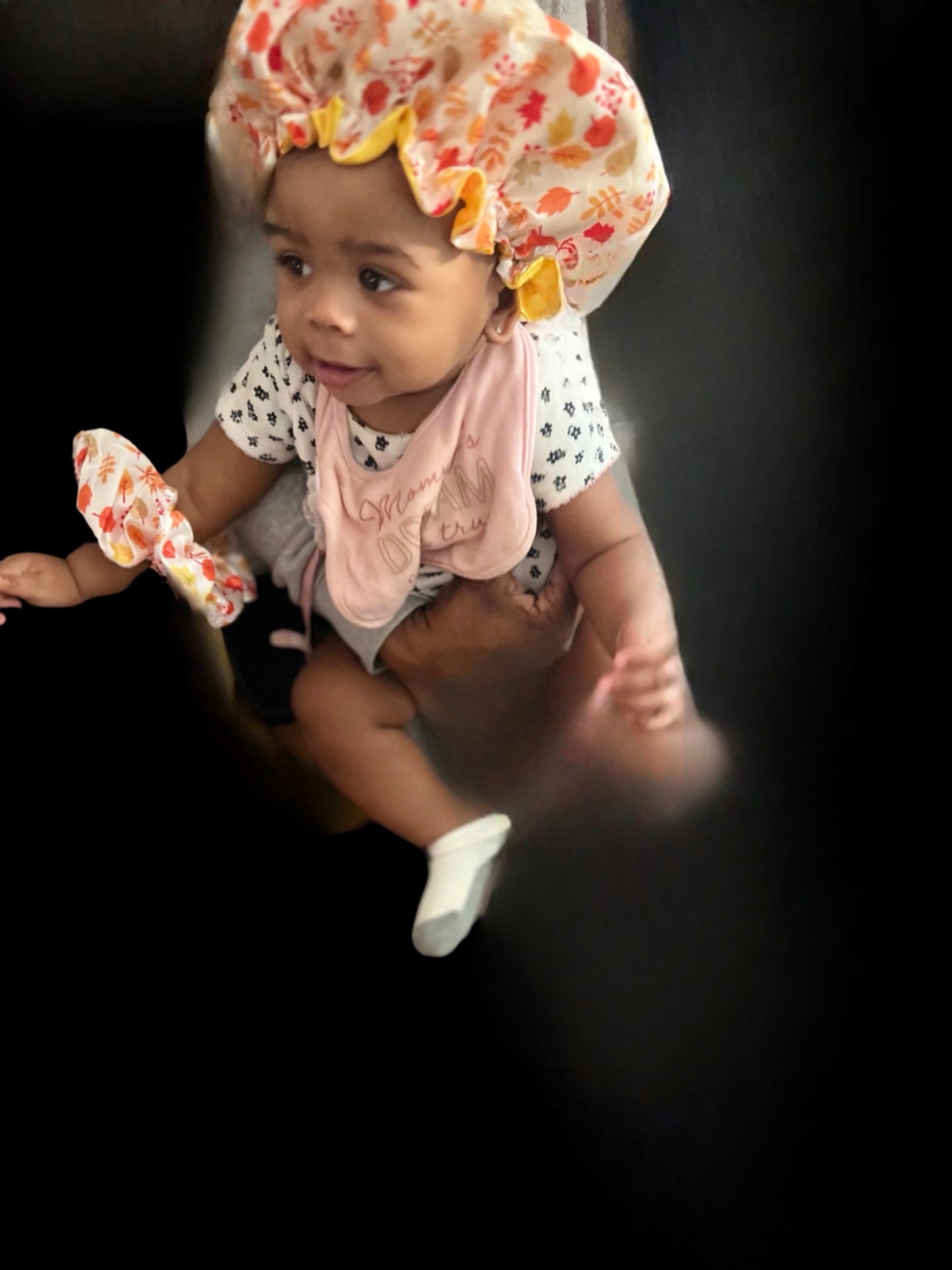 Fall 🍁No Tie Bonnet/w Scrunchie (Kids Combo)