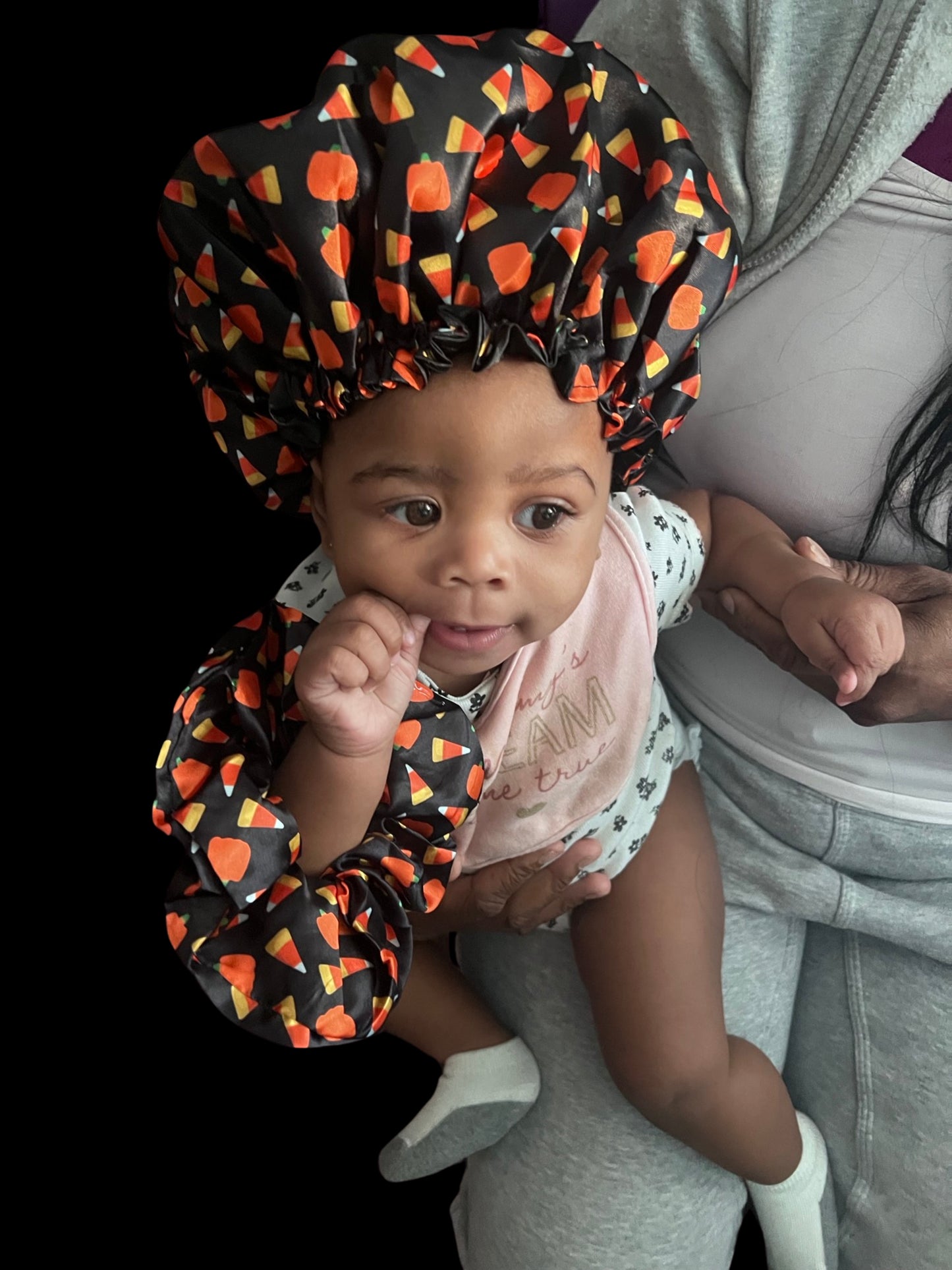 Candy Corn Bonnet & Scrunchie (Kids Combo)