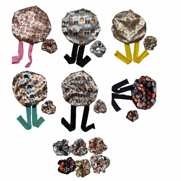 Fall Combo Deal (6 Bonnets+6 Scrunchies)