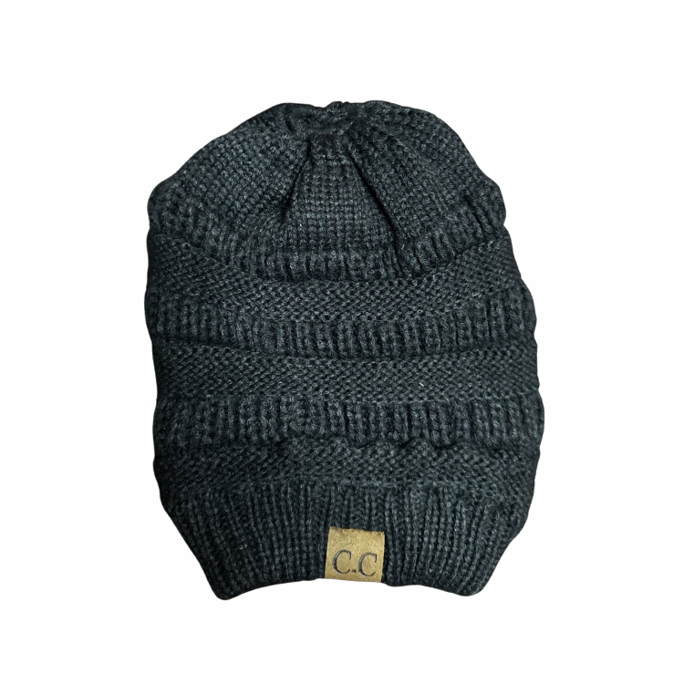 Pony Tail Beanie (BLACK)