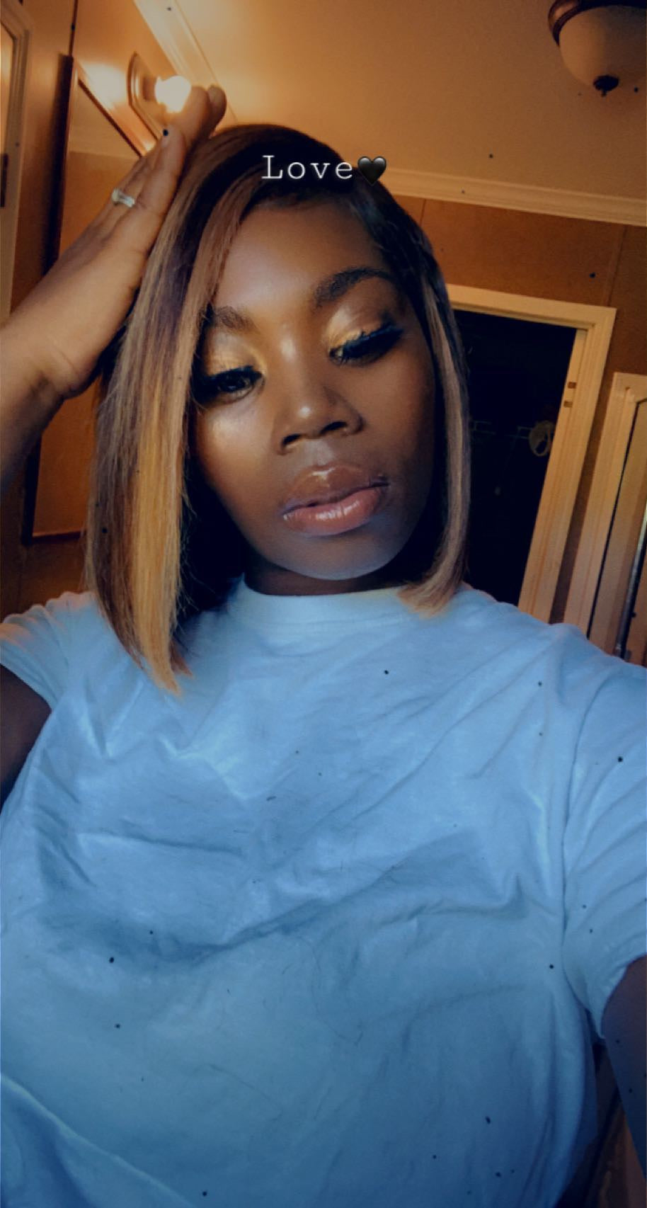 Honey Blonde Closure Bob Wig/ Hair