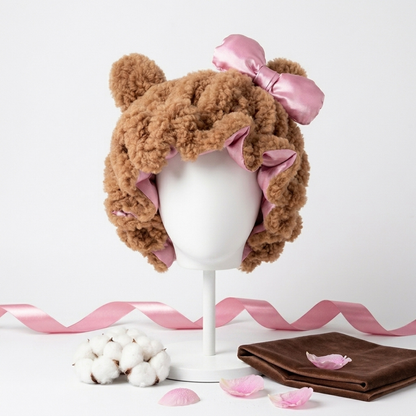 Satin Lined Bear Ears Bonnet  🐻