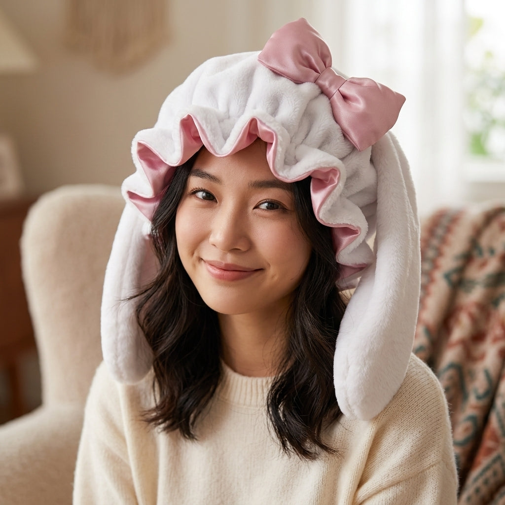 Satin Lined Bunny Ear Bonnet