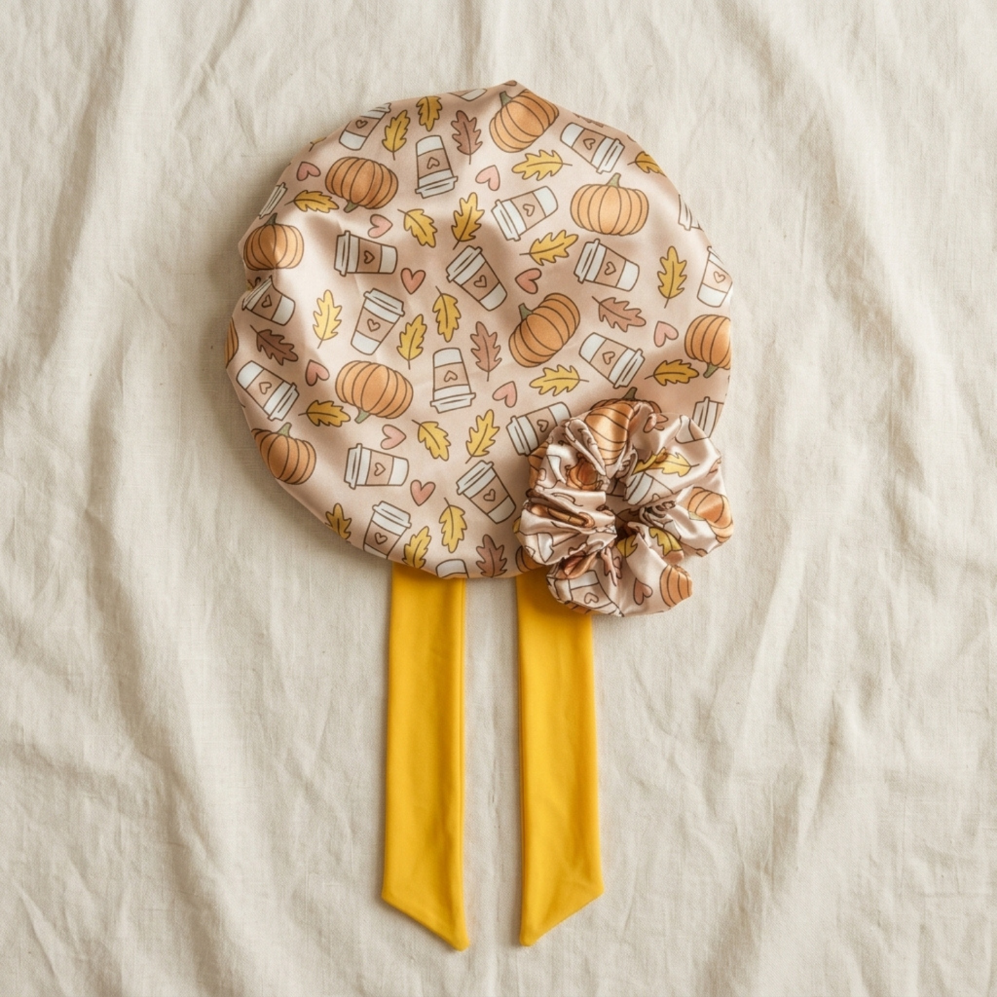 Coffee Cup Pumpkin Tie