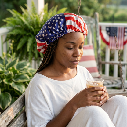 American flag Tie bonnet