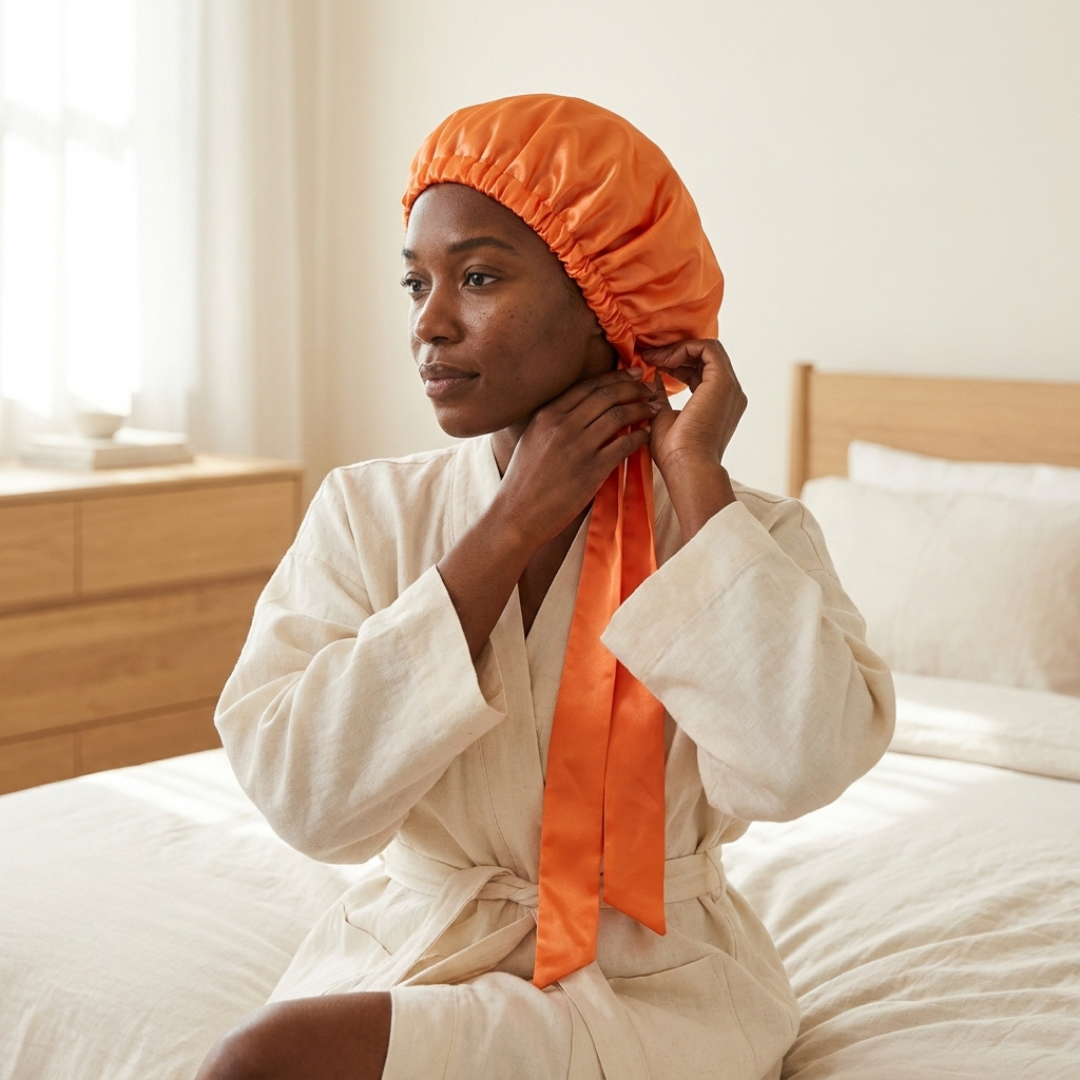 Orange Tie Unisex (Adult Bonnet)