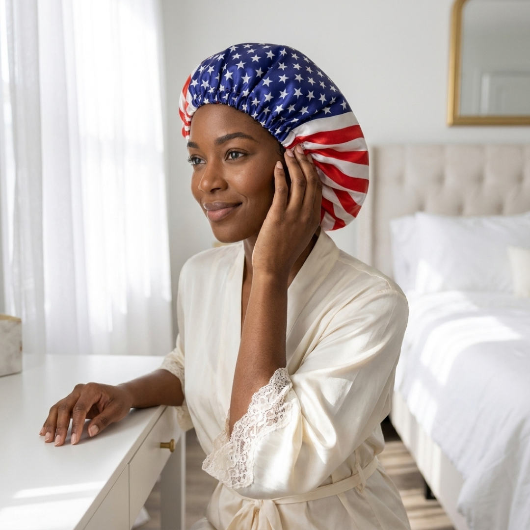 American flag Tie bonnet