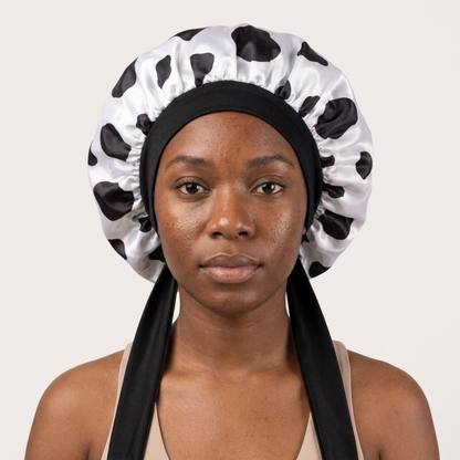 Cow Print (Tie Bonnet)