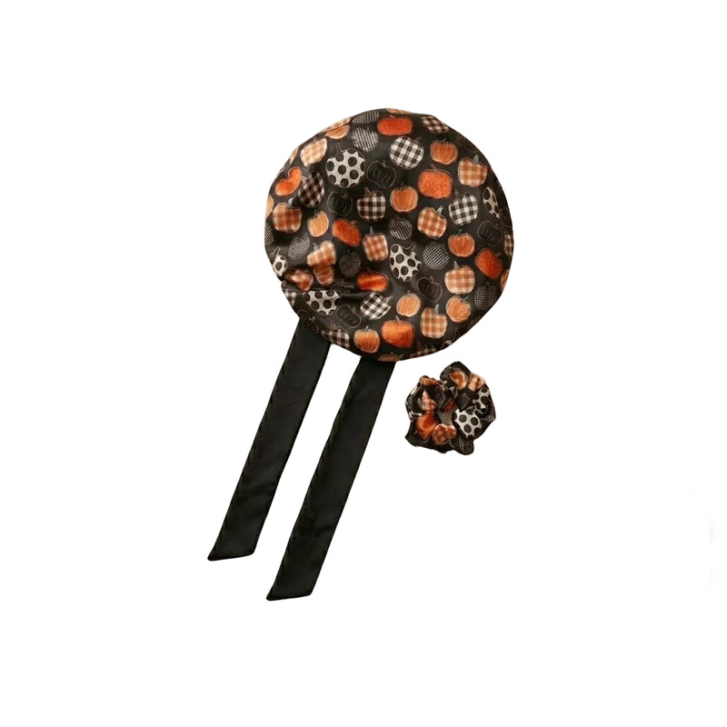 Black Polkadot Pumpkin Tie