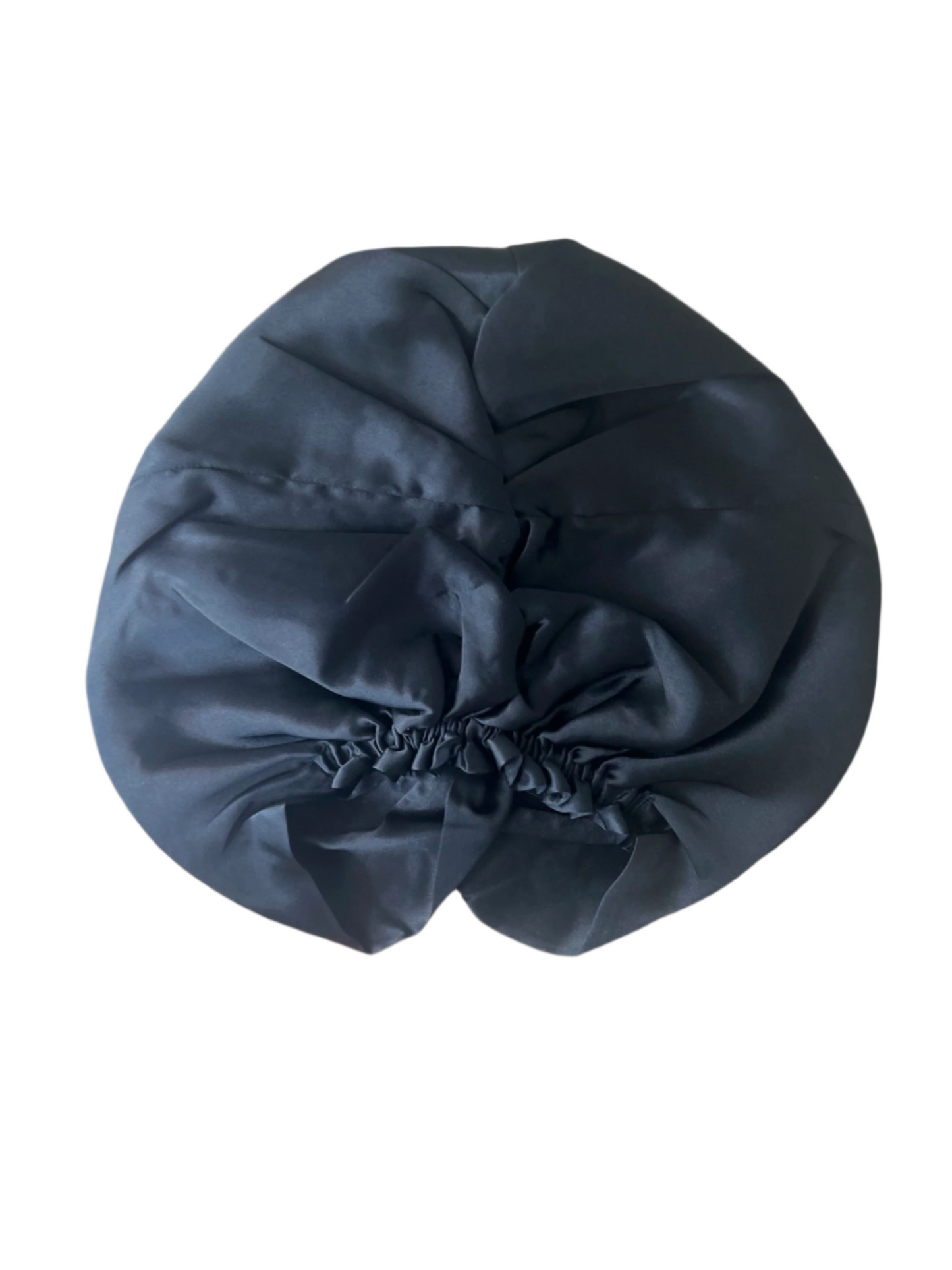 Silk Turban Black (Adult Bonnet)