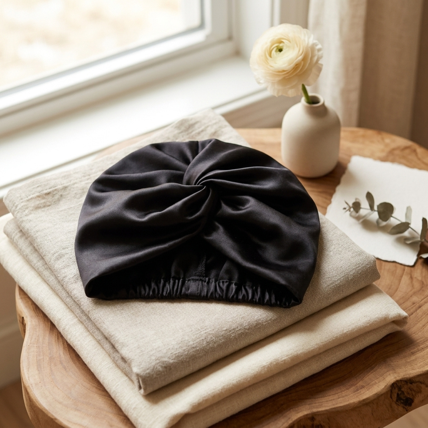 Black Turban (Satin)