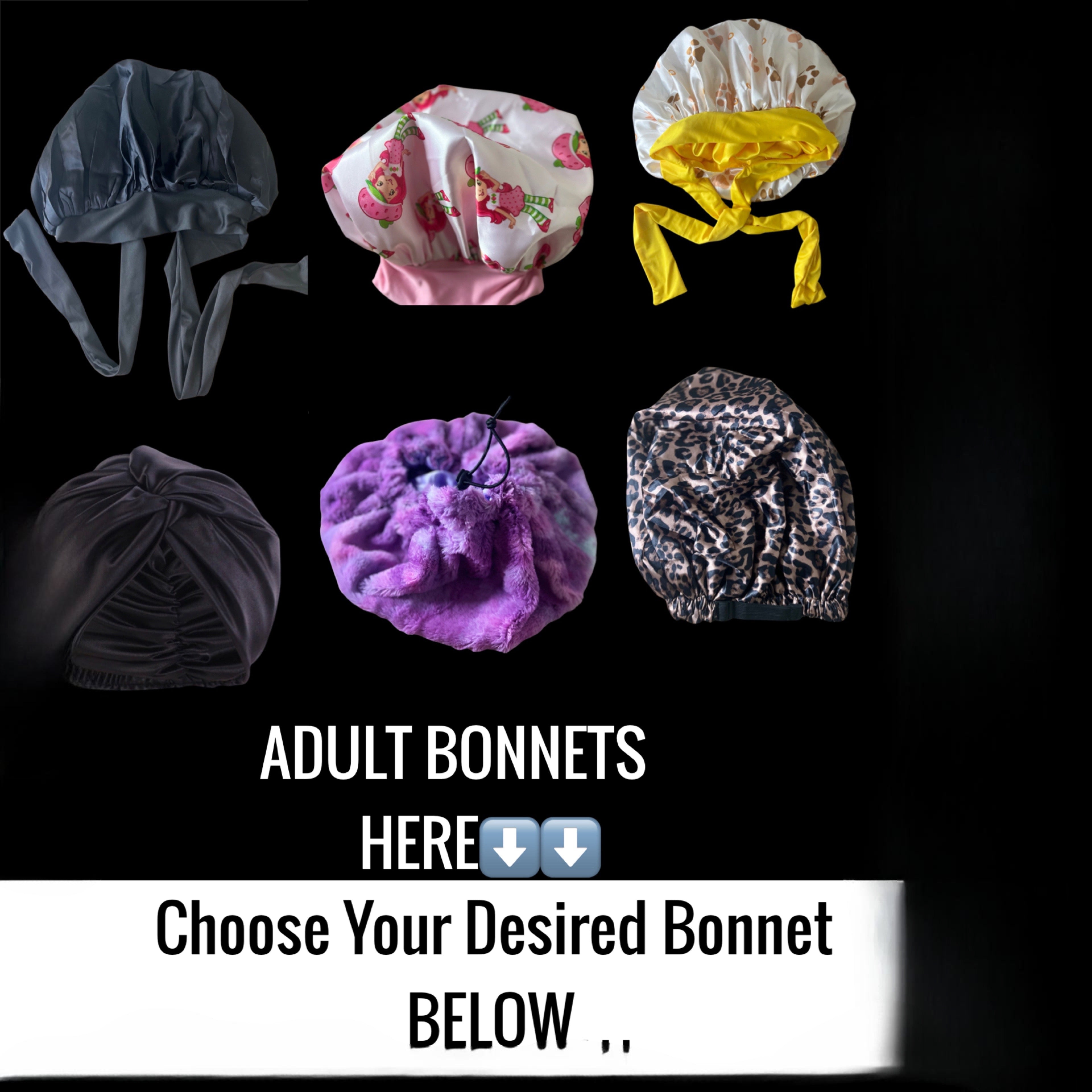 Bonnet Types Adult Bonnets – CC MINK