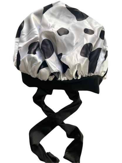 Cow Print (Tie Bonnet)